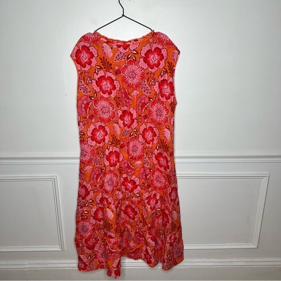 Madly Sweetly WATERMELON SUGAR MIDI Linen Dress Womens 18 - Picture 4 of 9